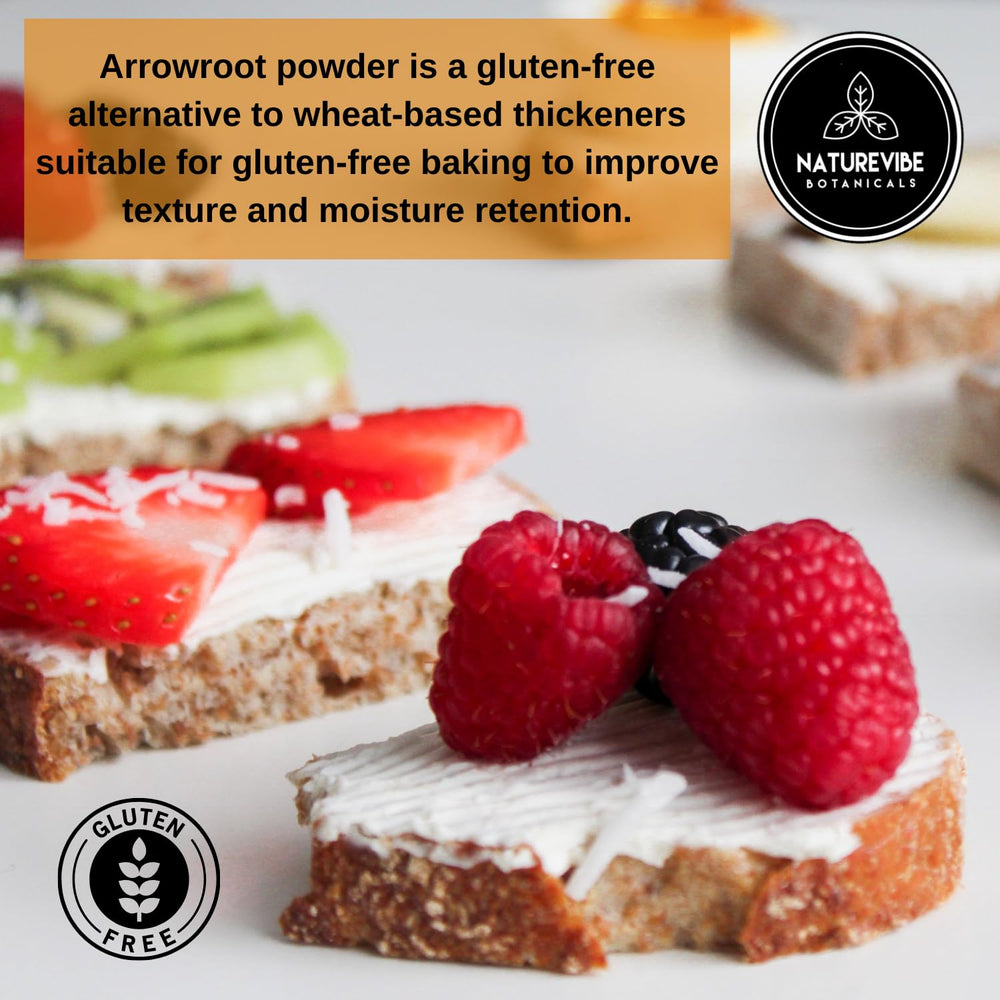 Naturevibe Botanicals Arrowroot Powder non-GMO option for gluten-free cooking