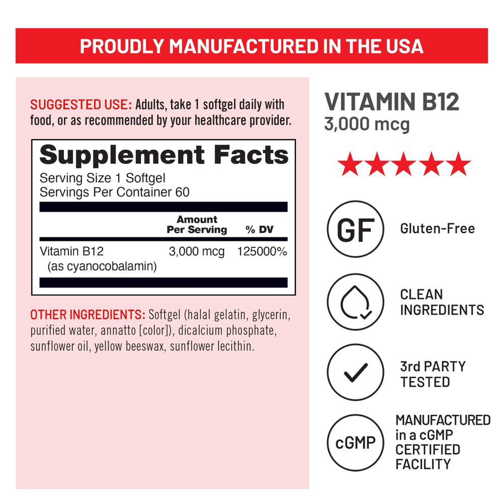 NatureWise B12 softgel energy-use scene illustrating daily energy metabolism.