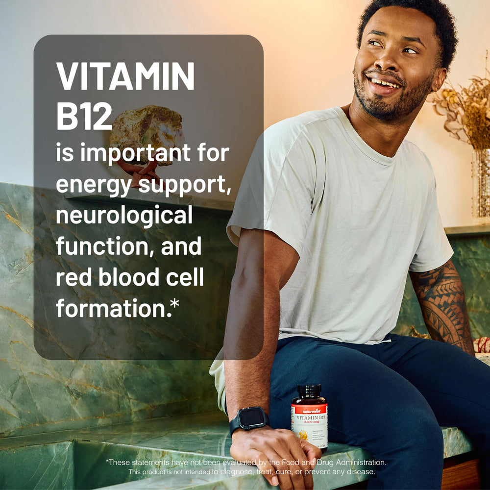 NatureWise B12 softgel box image underscoring gluten-free and allergen-conscious formulation.