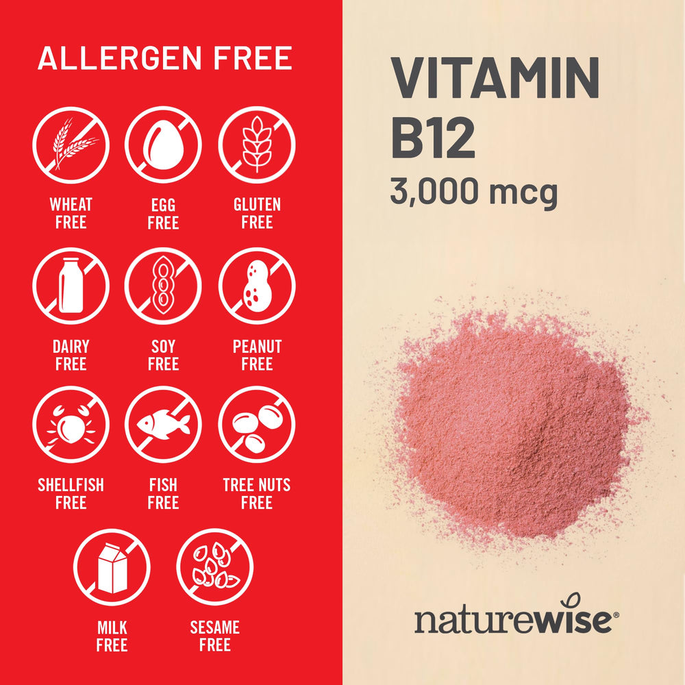 NatureWise B12 softgel bottle with USA-made claim and third-party testing.