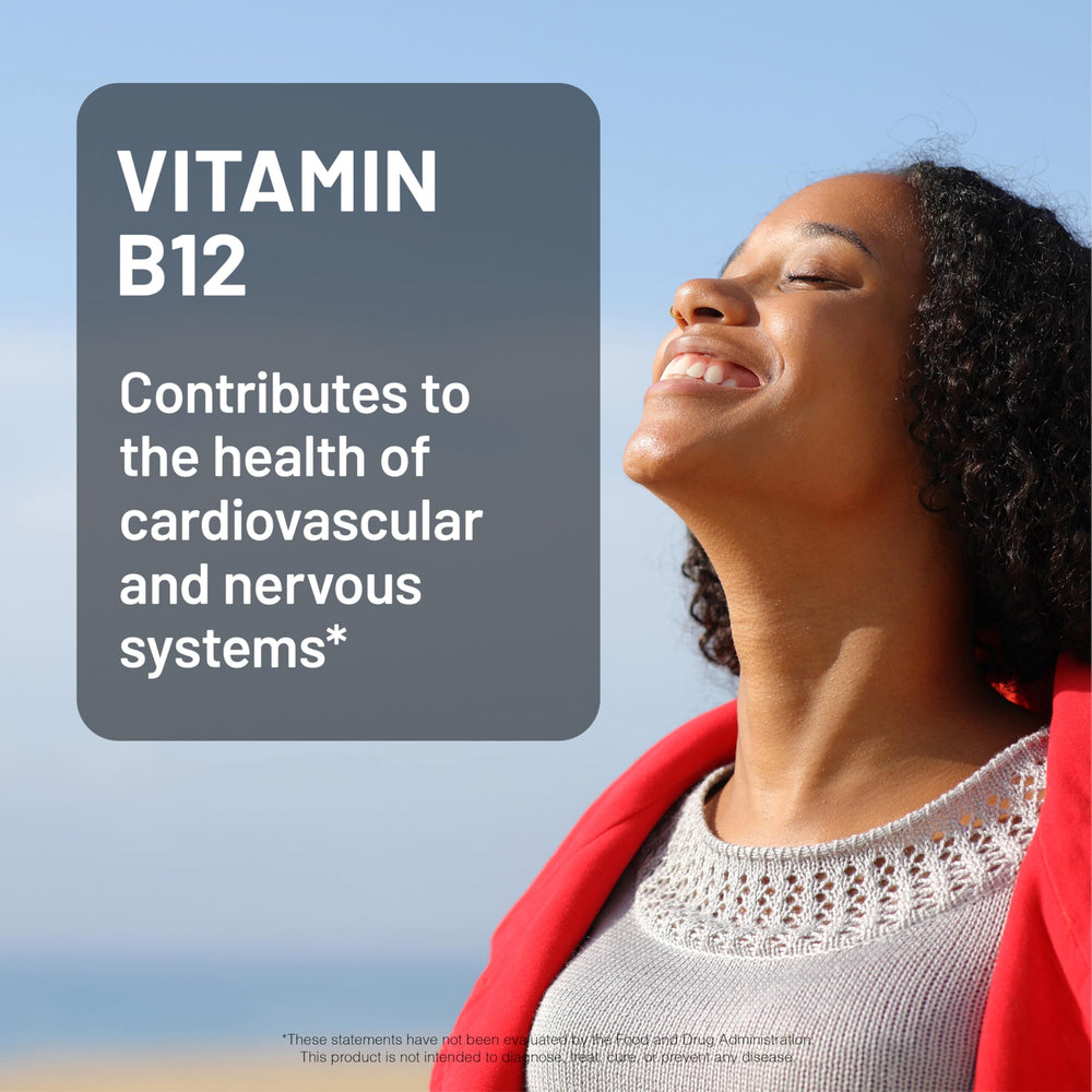 NatureWise B12 softgel capsule detail highlighting 3,000 mcg potency.