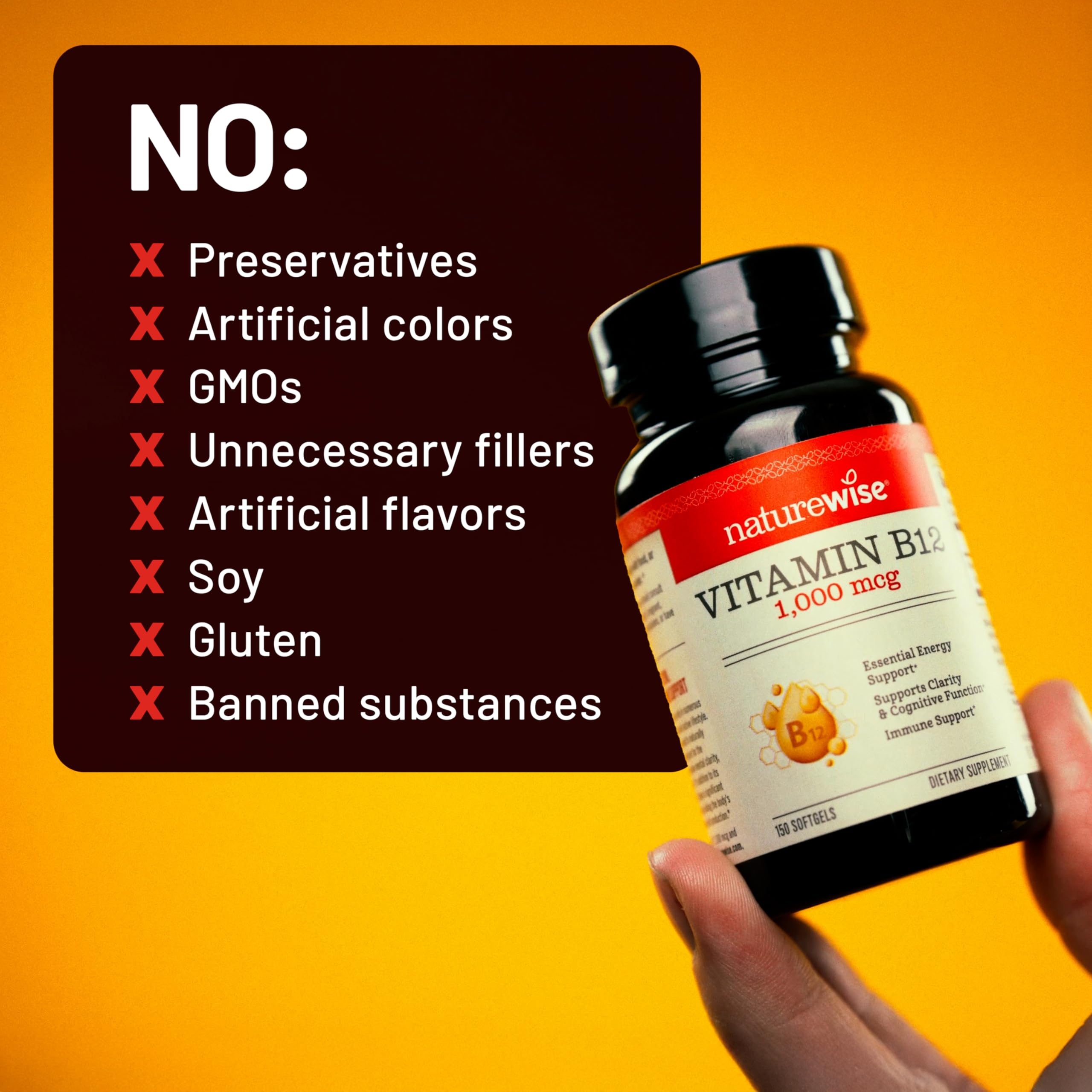 B12 softgels supporting nervous system health as part of routine