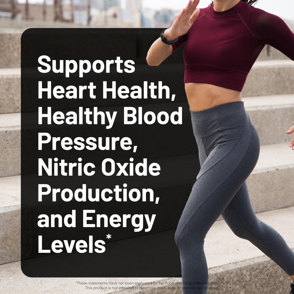 Two capsules dose display for nitric oxide support with NatureWise beets