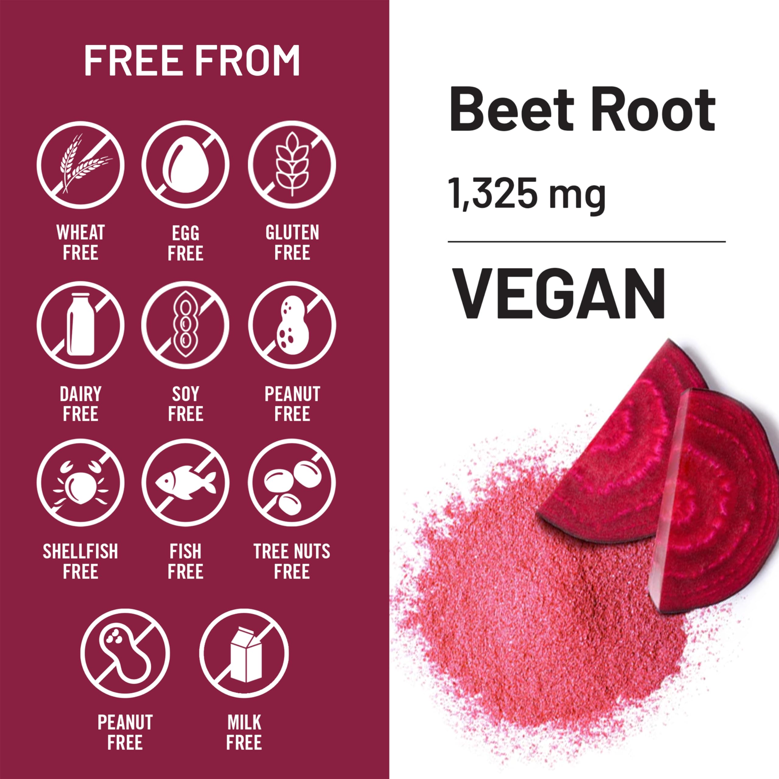 Third-party tested badge on NatureWise Beet Root Capsules