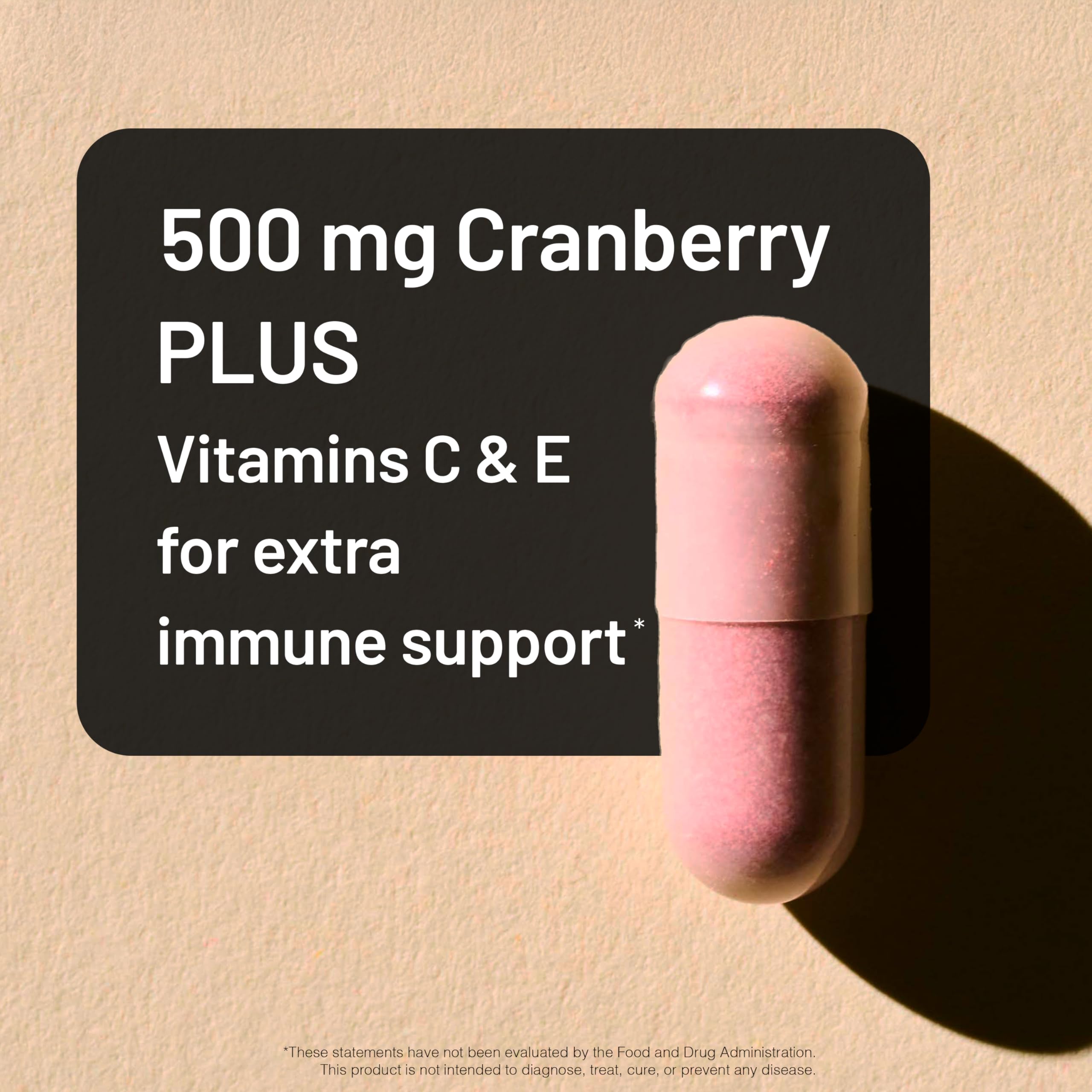 Vegan and non-GMO certification visible on NatureWise Cranberry Pills bottle.