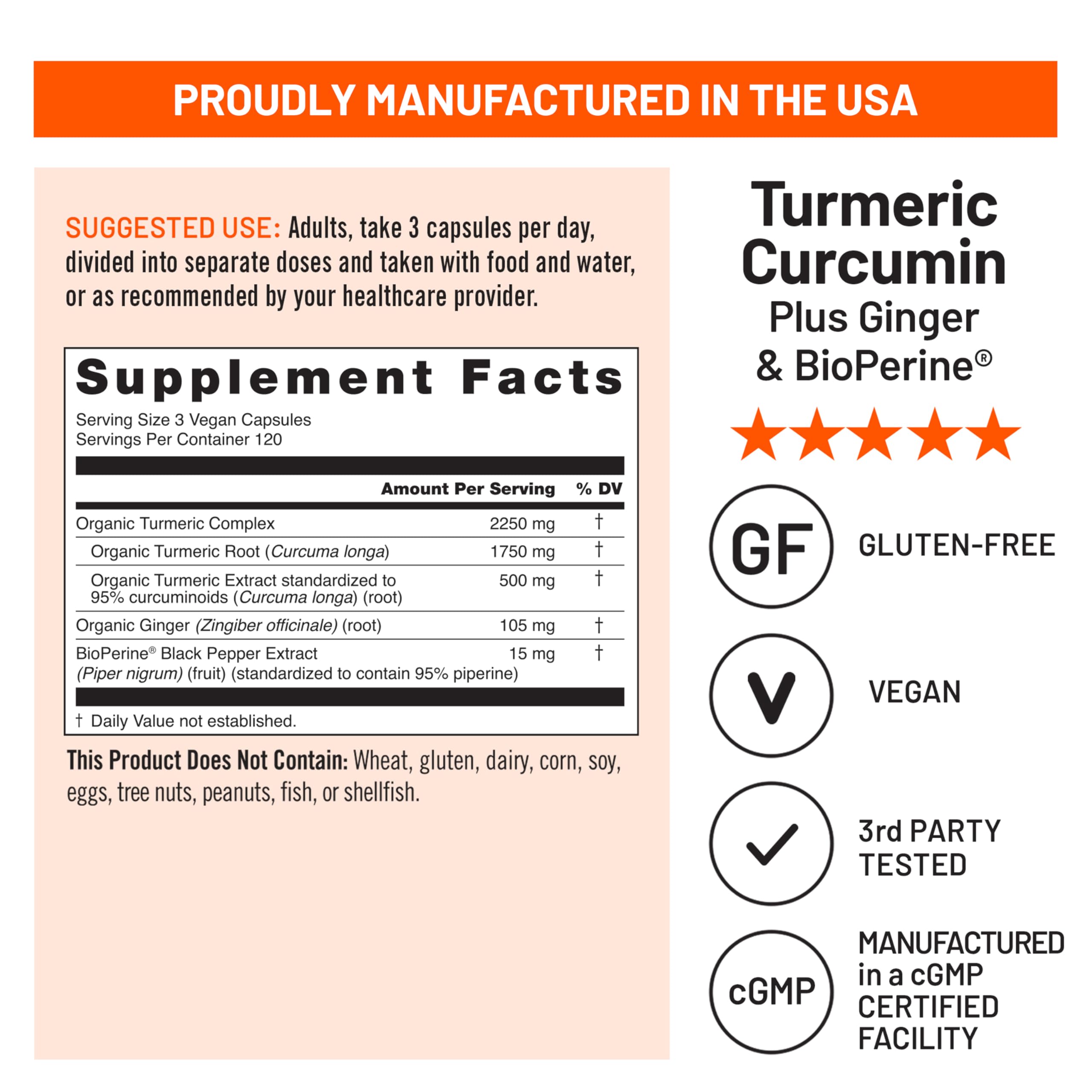 NatureWise Curcumin Turmeric Bioperine label signaling improved absorption