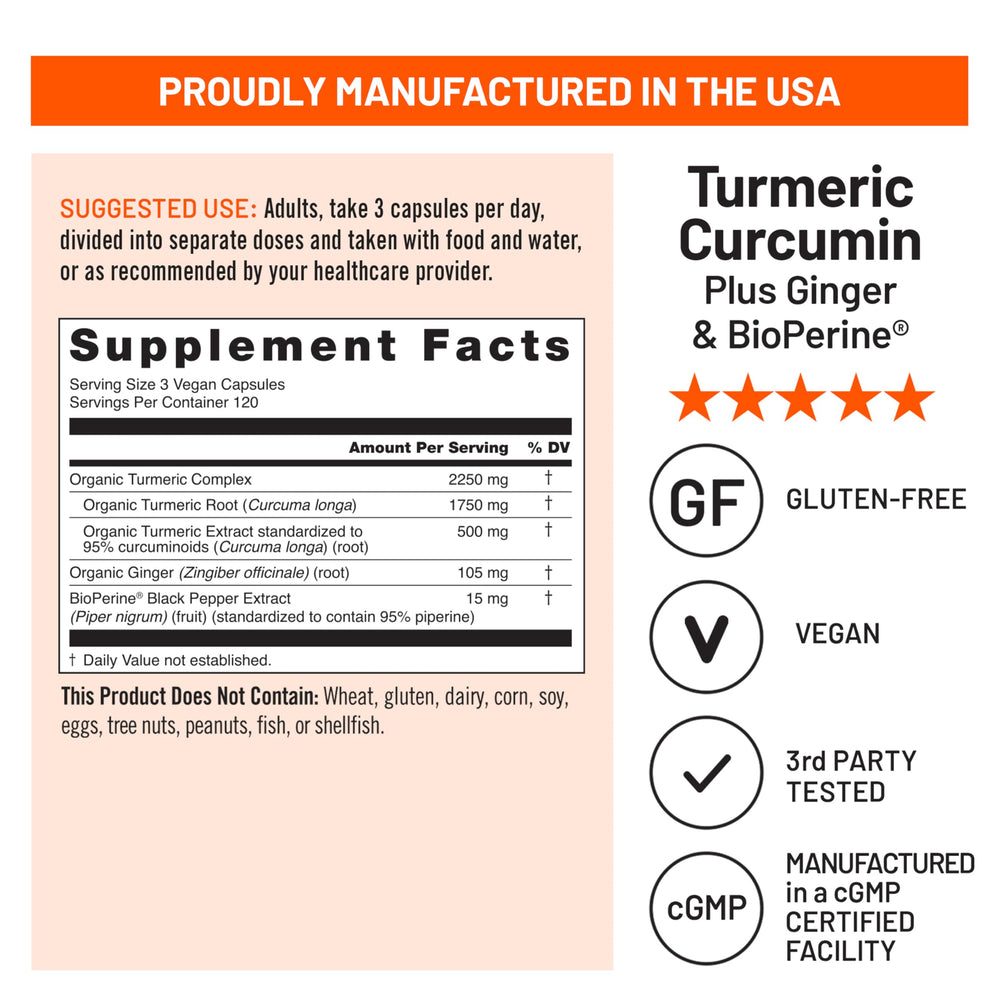 NatureWise Curcumin Turmeric Bioperine label signaling improved absorption