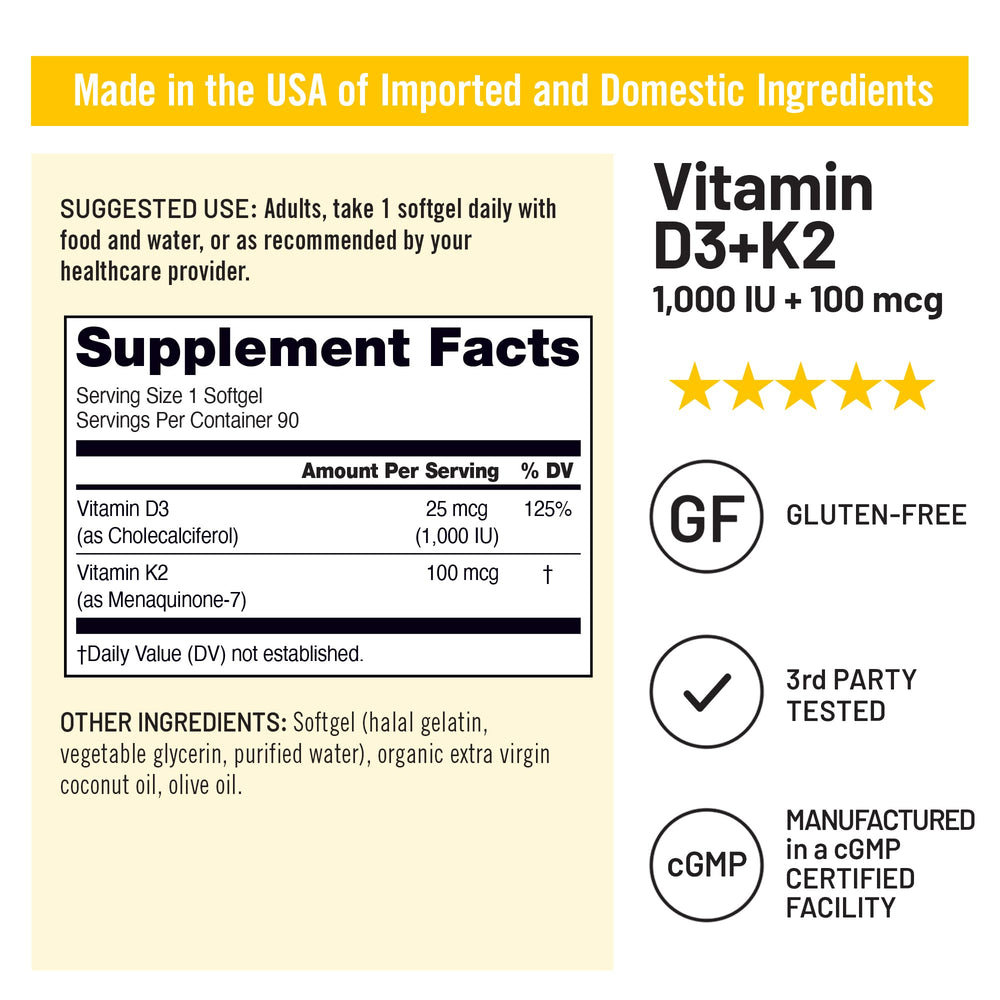 NatureWise D3 + K2 capsules inside view reveals small, swallow-friendly softgels.