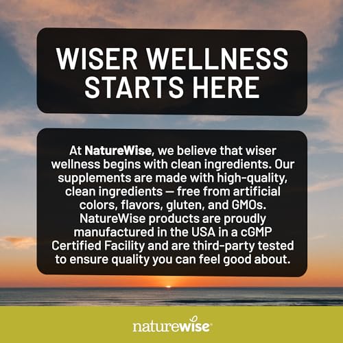 NatureWise brand seal and non-GMO badge reinforcing product integrity and safety