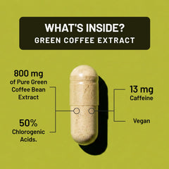 NatureWise label detail highlighting 50% chlorogenic acids potency for antioxidants