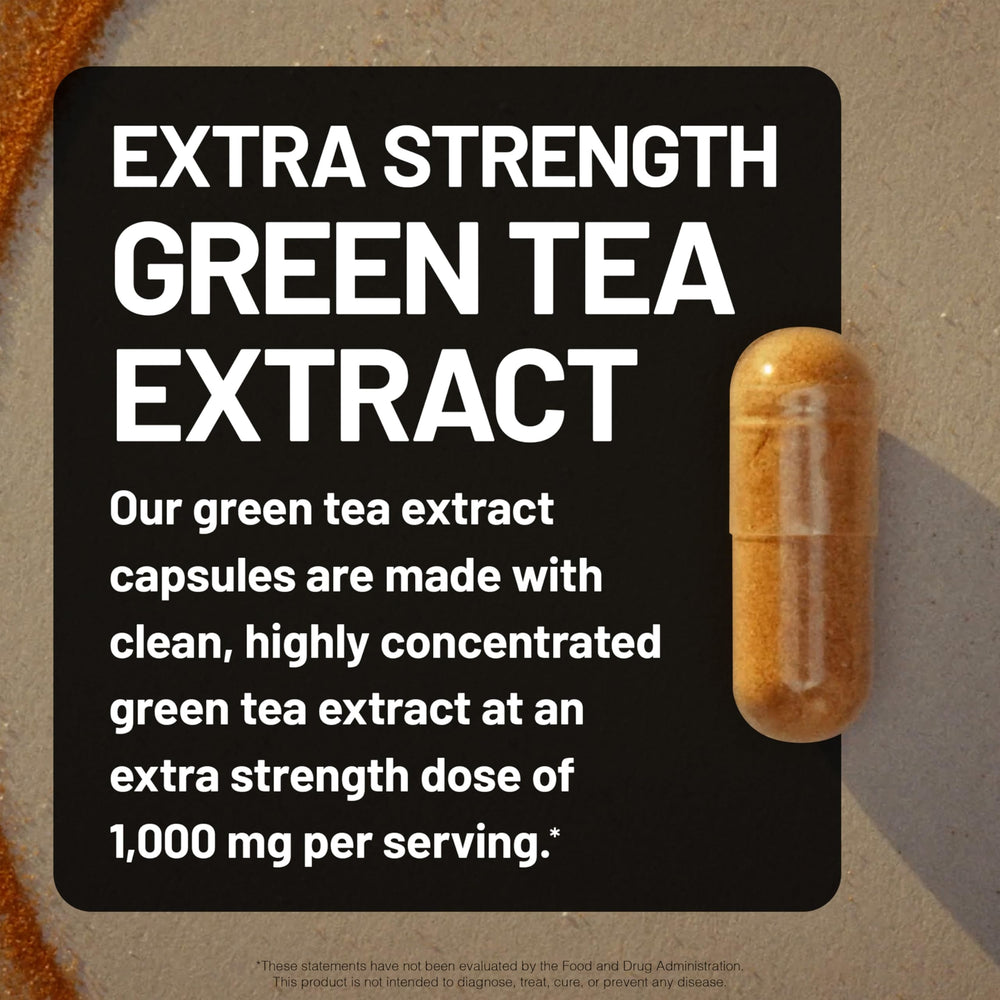 Close-up of NatureWise label highlighting 98% polyphenols and 50% EGCG.