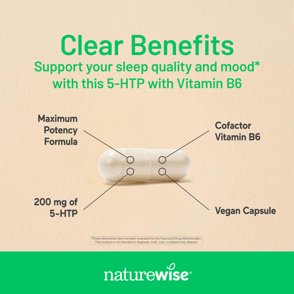 NatureWise Griffonia seeds origin label emphasizes vegan plant-based source.