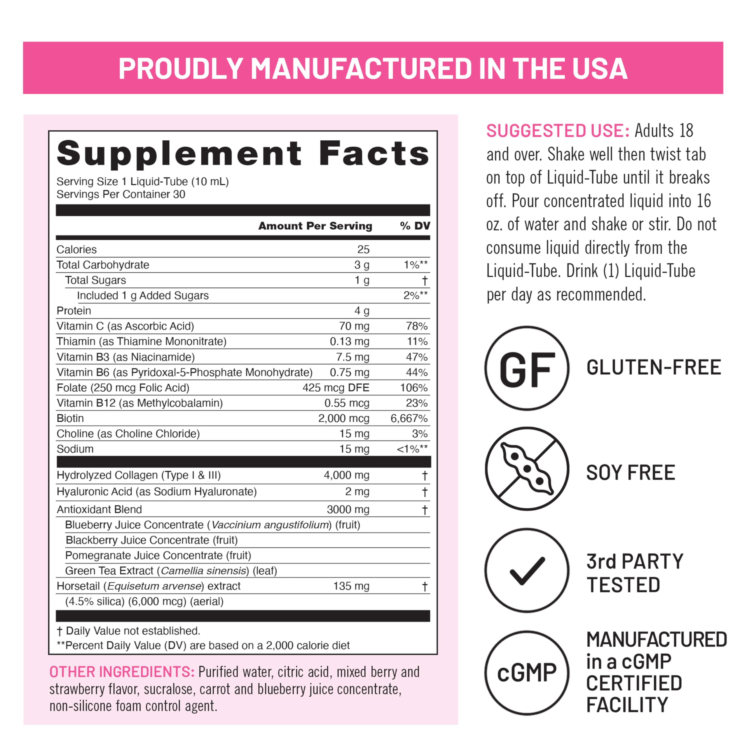 Close-up of NatureWise label showing 4000 mg Type I & III peptides.
