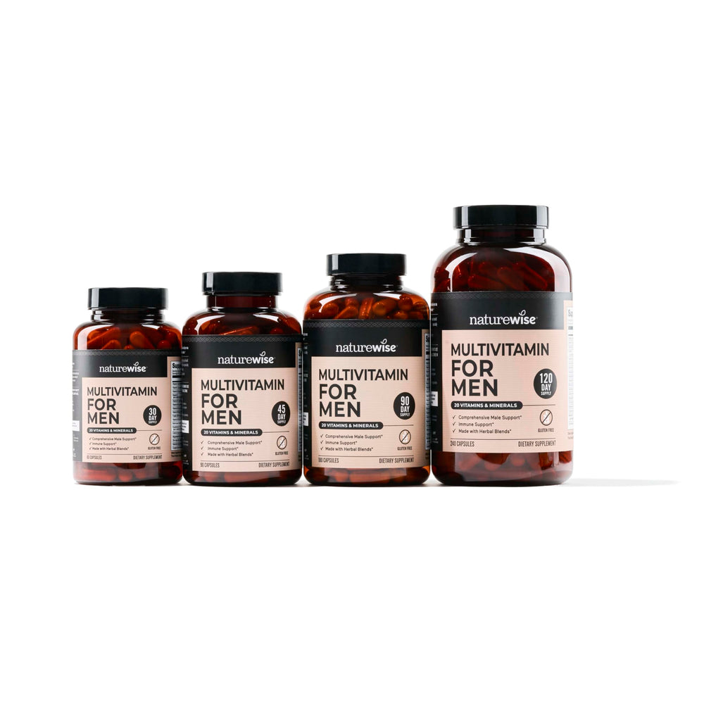 NatureWise packaging features elderberry and turmeric for immune support.