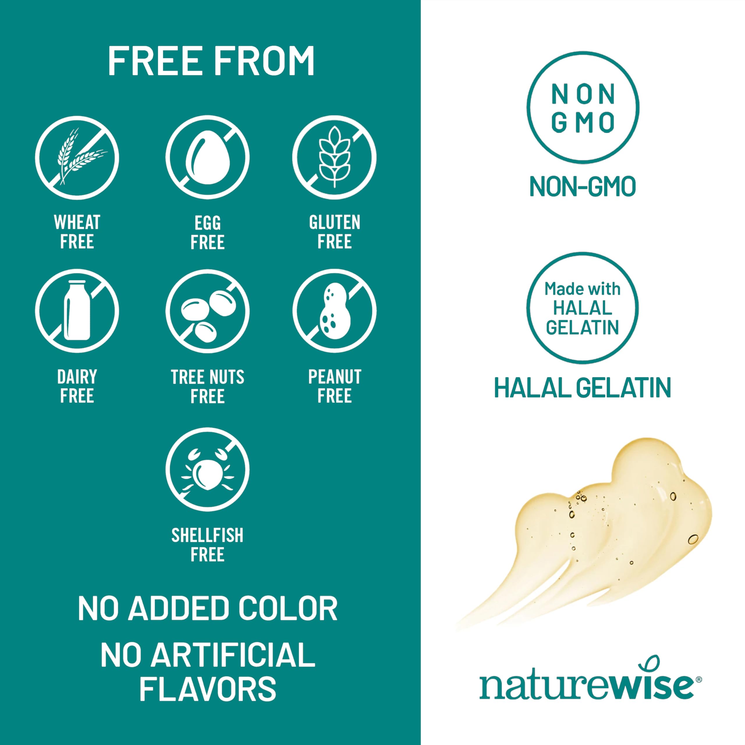 NatureWise purification graphic suggests removal of heavy metals for purer oil.