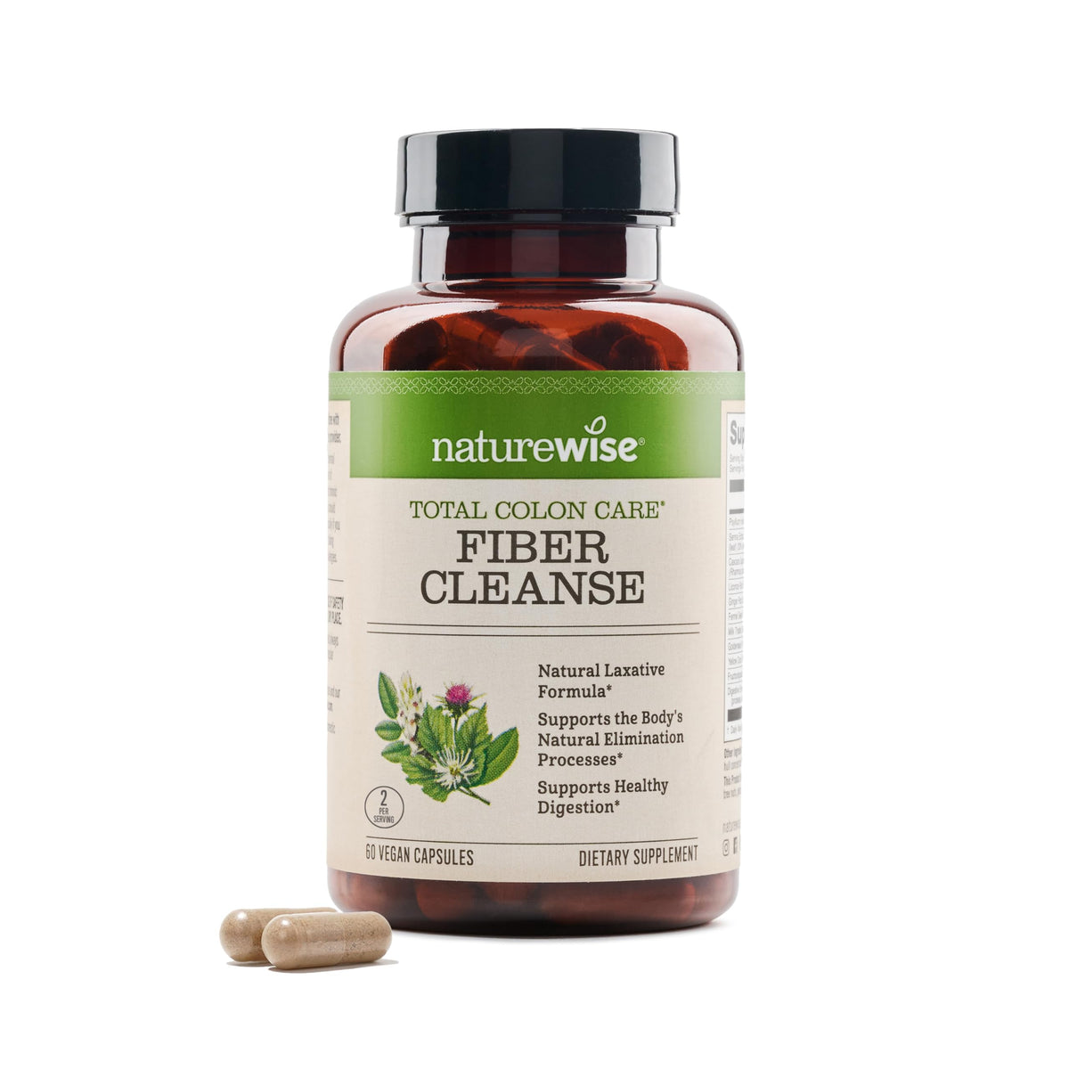 NatureWise Total Colon Care bottle front view promoting digestive balance.