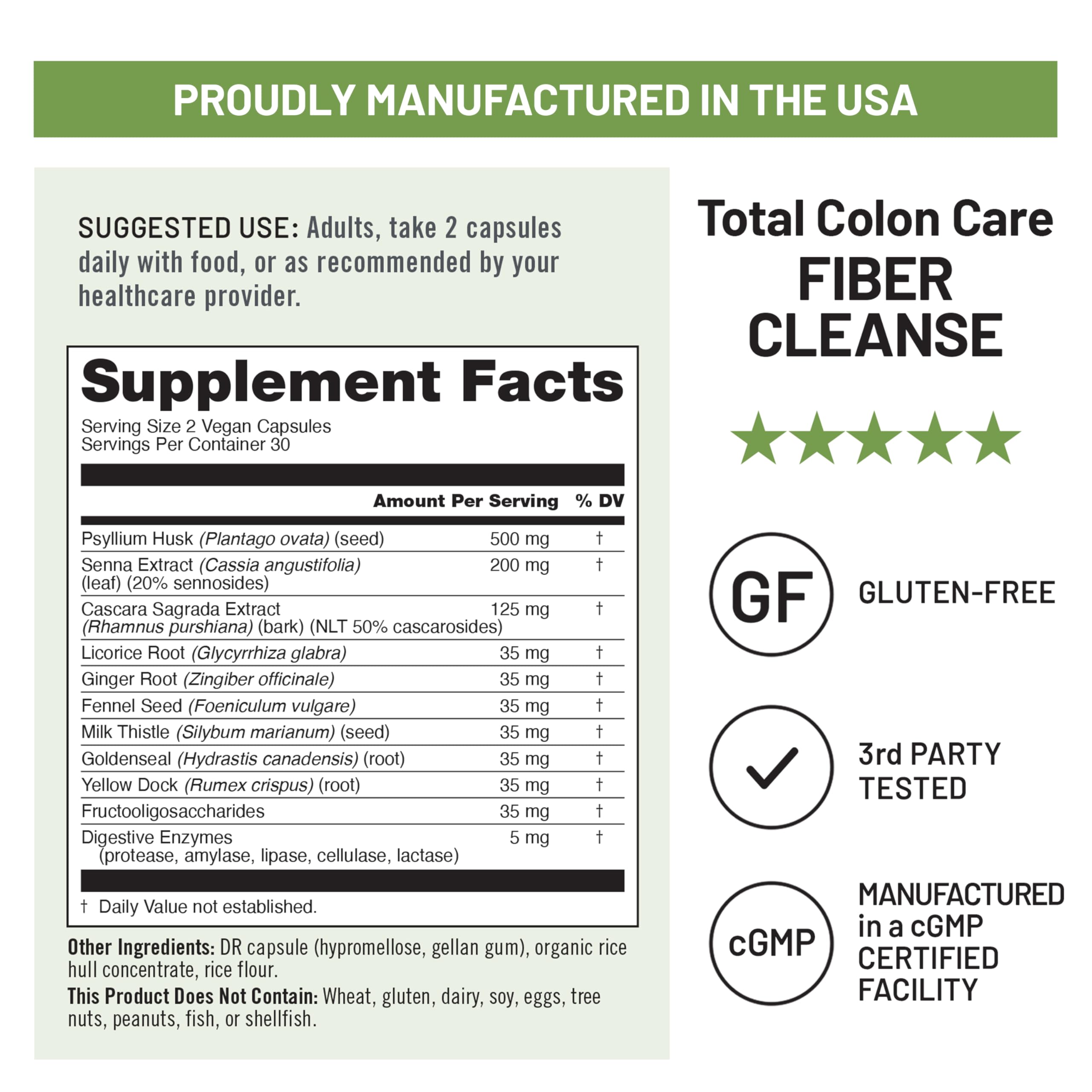 NatureWise Total Colon Care prebiotic blend signaling gut-friendly support.