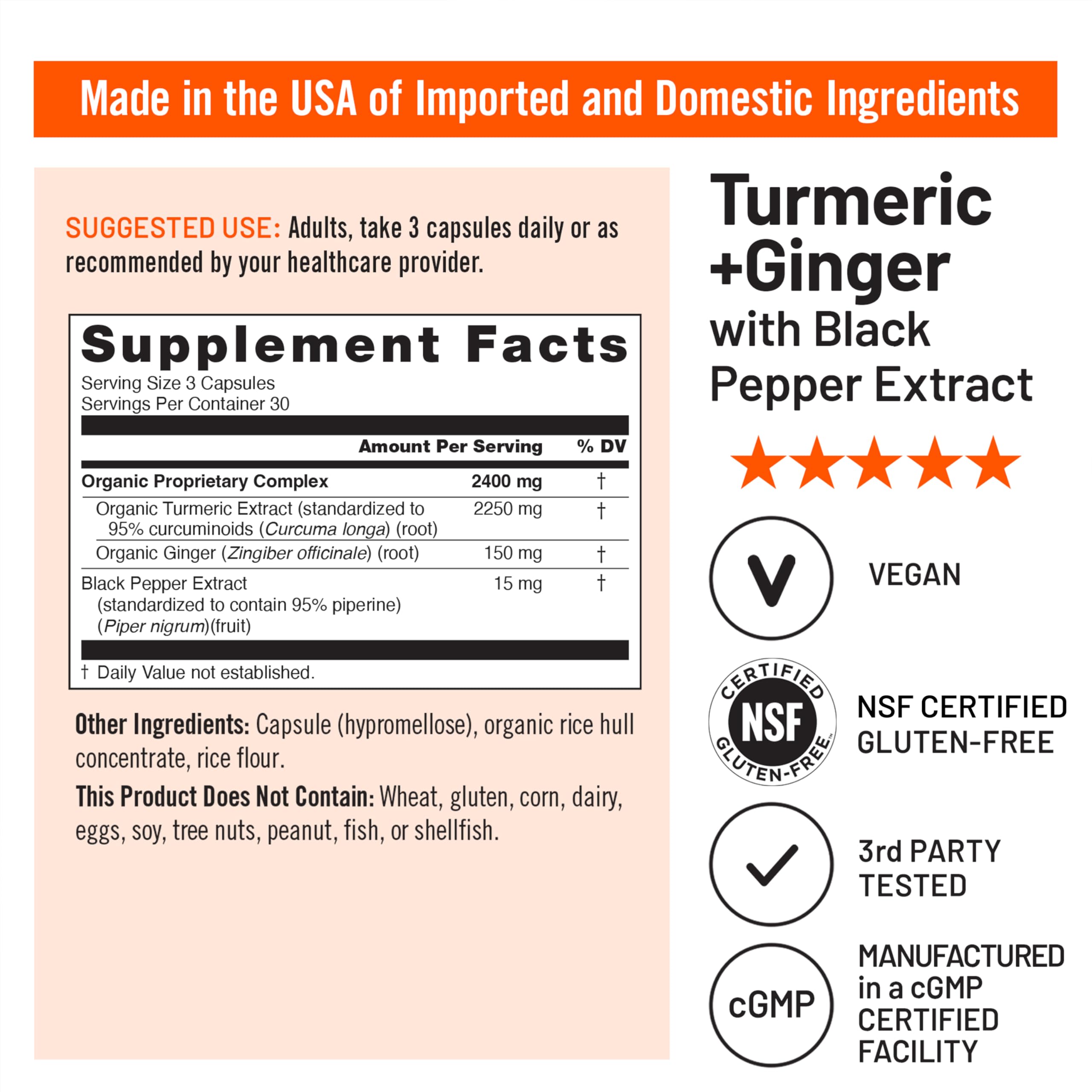 NatureWise turmeric-curcumin-ginger 2400mg fresh ginger image emphasizes antioxidant benefits.