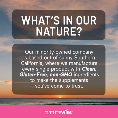 US-manufactured NatureWise facility logo and quality seal.