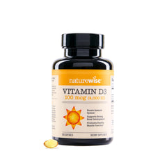 NatureWise Vitamin D3 4000iu bottle for daily immune and bone support.