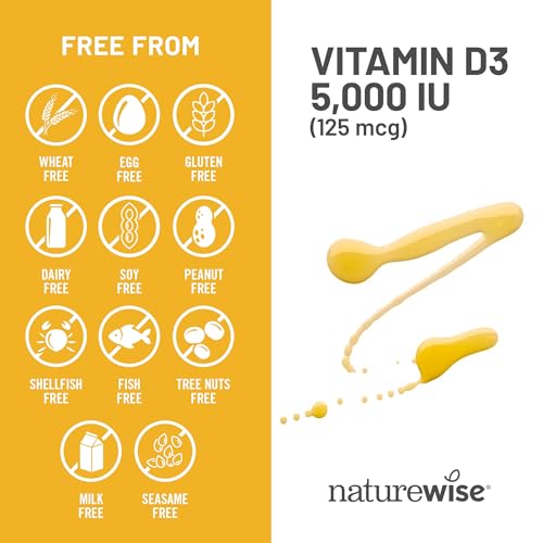 NatureWise Vitamin D3-gluten-free-non-gmo promoting allergy-friendly formulation.