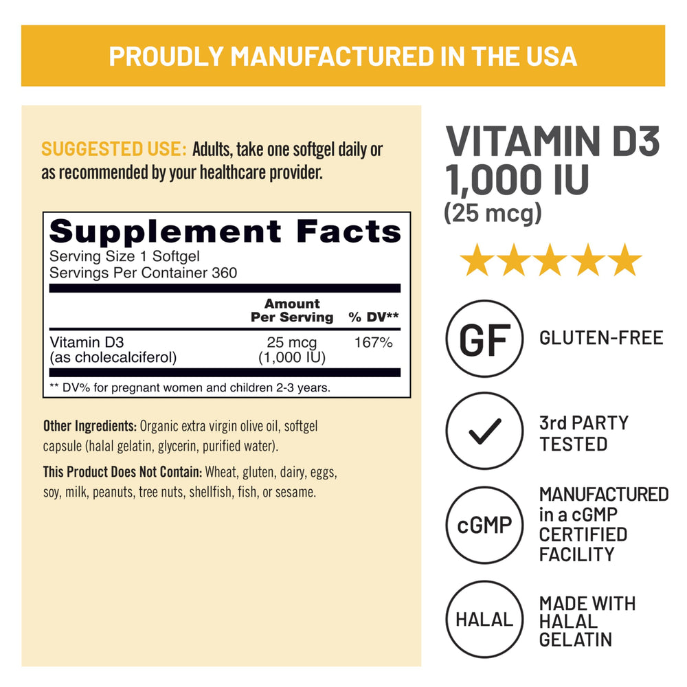 NatureWise Vitamin D3 bottle suggesting dosing for kids and moms.
