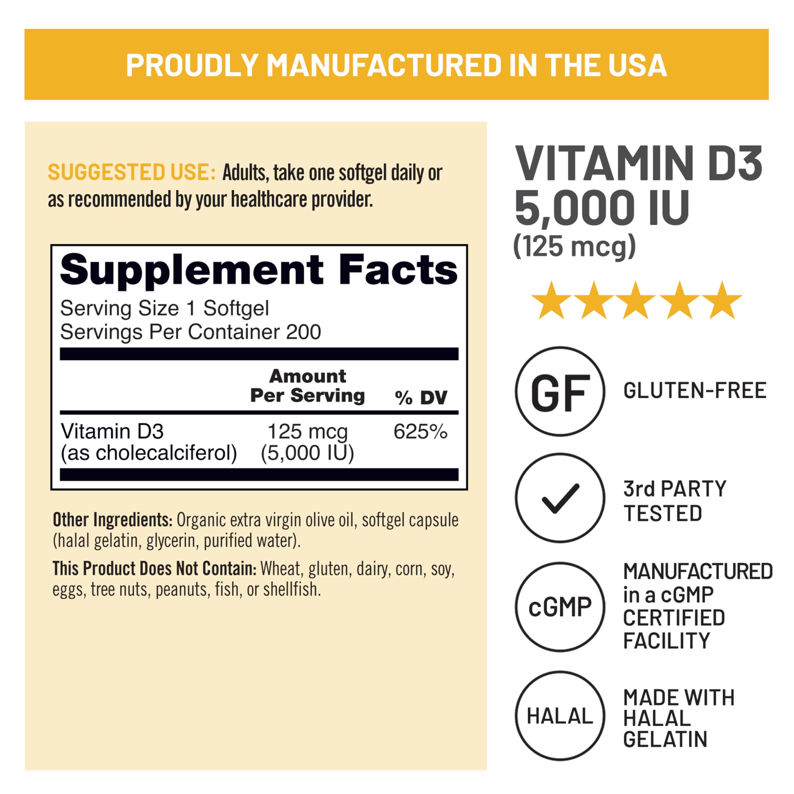 NatureWise Vitamin D3-nsf-certification-logo confirms third-party purity testing.