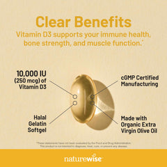 NatureWise Vitamin D3 with organic olive oil carrier for absorption
