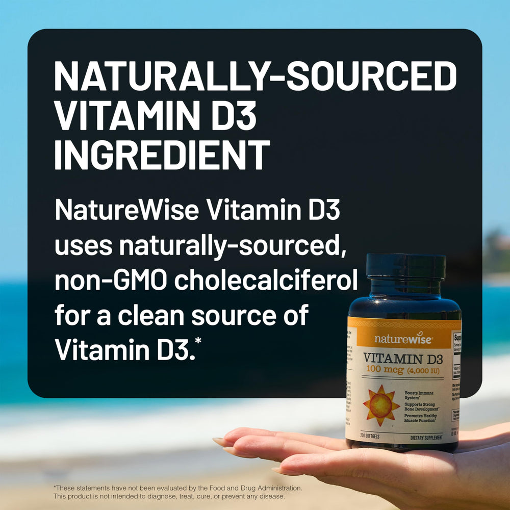 NatureWise Vitamin D3 organic olive oil drop demonstrates natural fat carrier for better uptake.