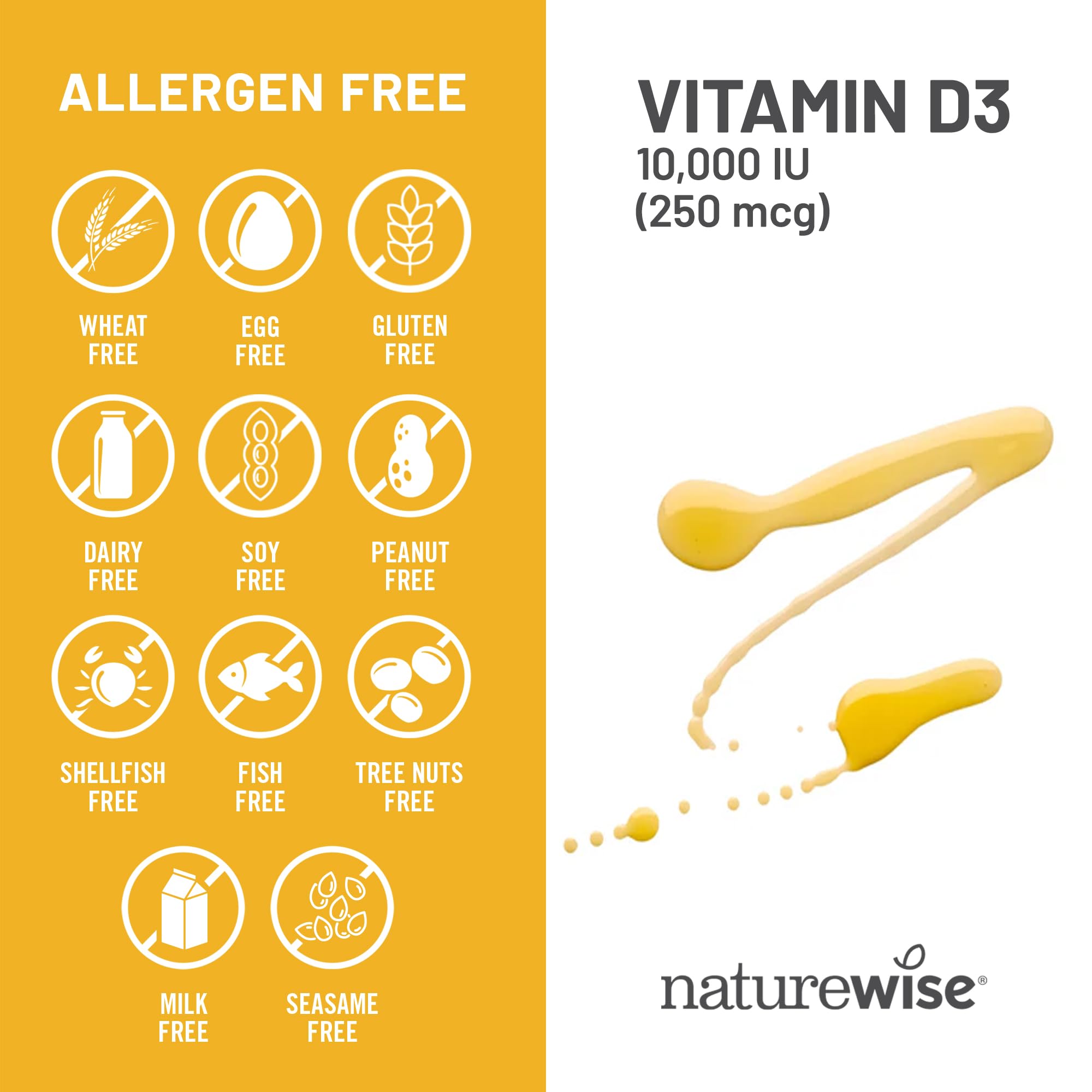 NatureWise Vitamin D3 bottle produced in USA facilities
