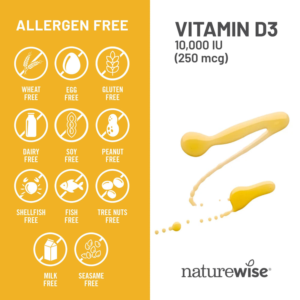 NatureWise Vitamin D3 bottle produced in USA facilities