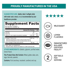 NatureWise wild-caught fish oil graphic signaling sustainable sourcing and purity.