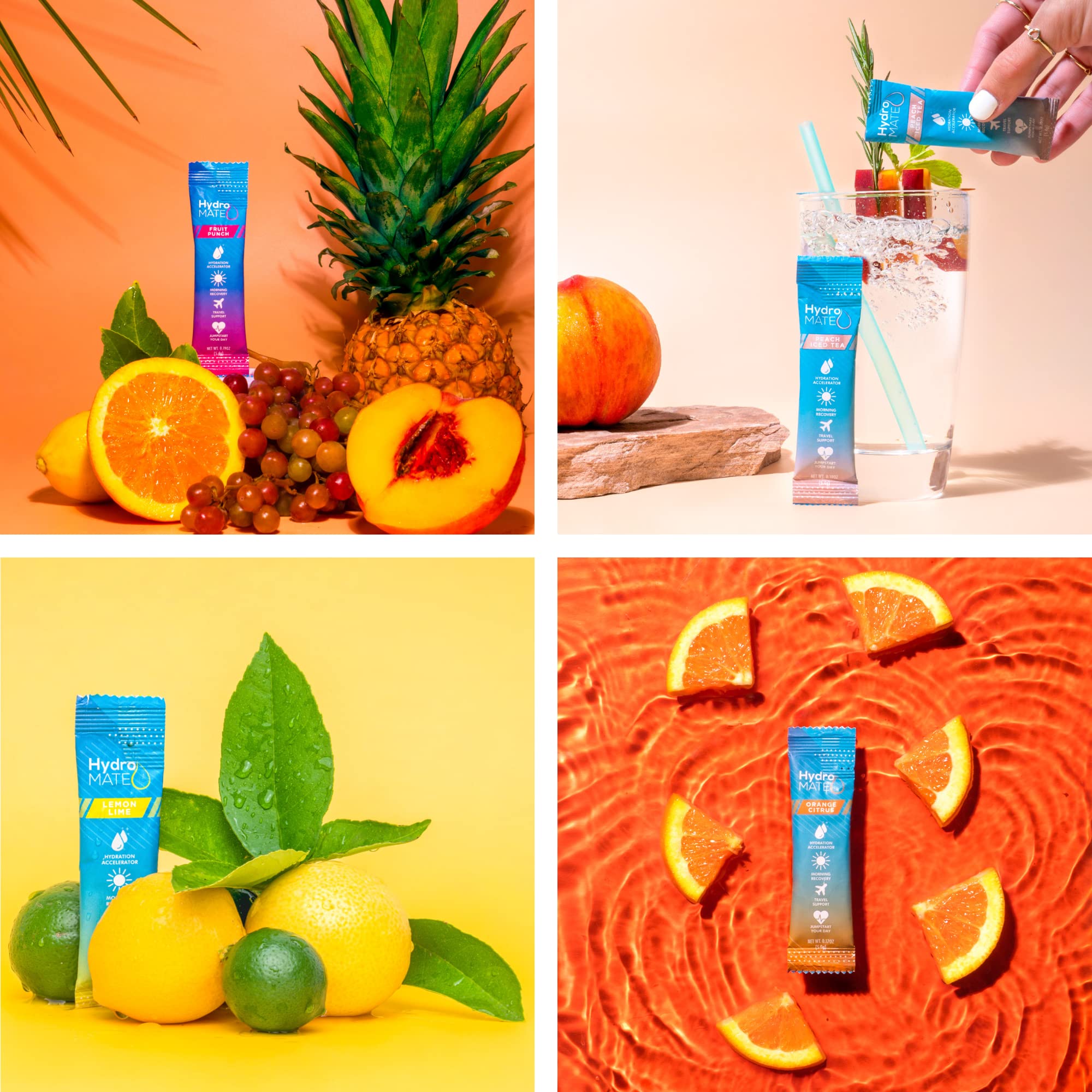 NatureWorks HydroMATE sugar-free label signals healthier hydration options.