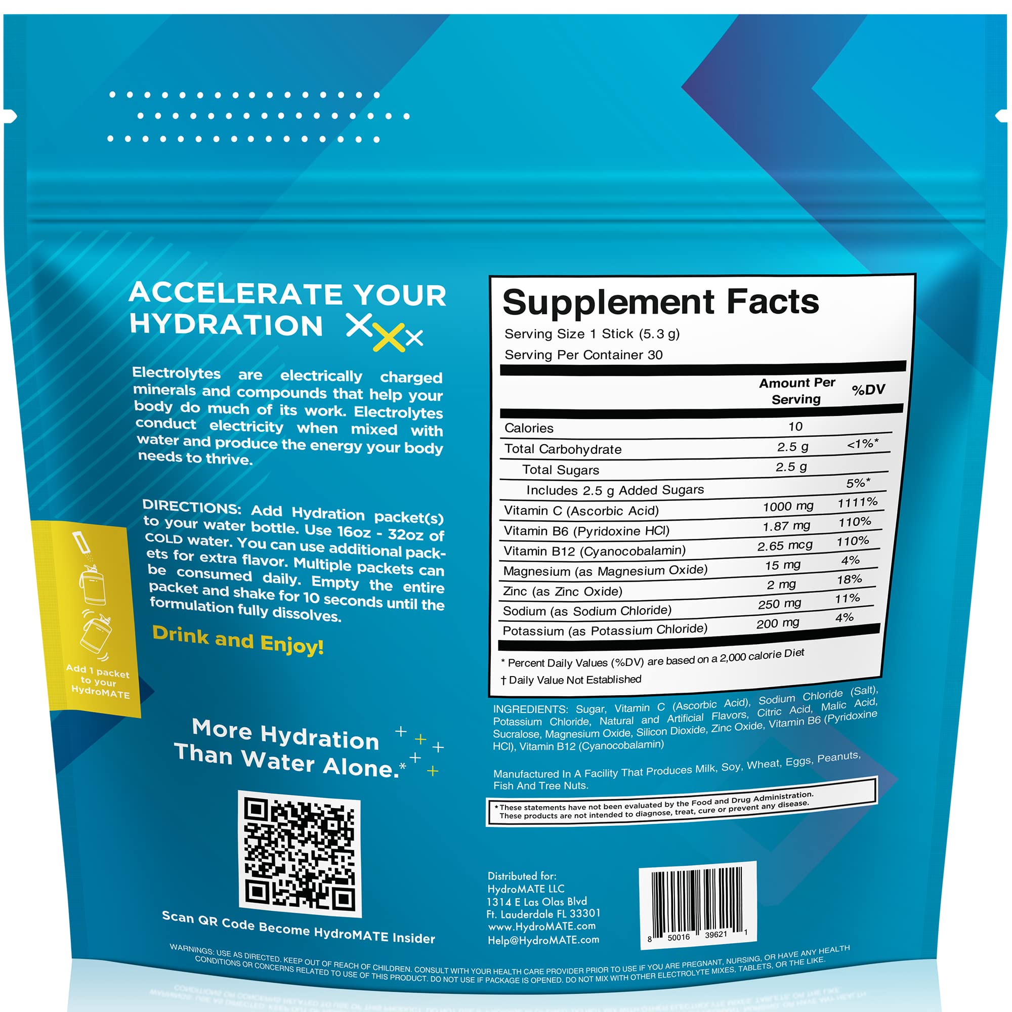 NatureWorks HydroMATE travel-friendly hydration packets ideal for workouts and commutes.