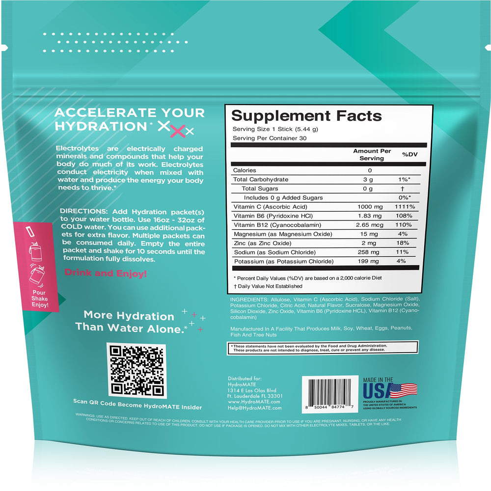 NatureWorks HydroMATE vegan keto formula label shows zero sugar and clean ingredients.
