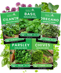 NatureZ Edge 5 Herb Seeds Variety Kit packaging for home gardeners.