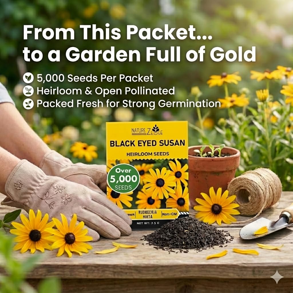 NatureZ Edge seeds displaying abundant blooms per packet for a colorful garden display.