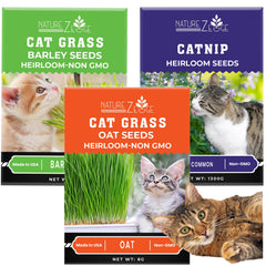 NatureZ Edge cat grass seeds kit ready to grow nourishing greens for indoor cats.