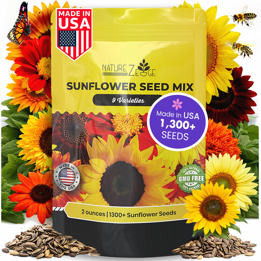 NatureZ Edge Autumn Beauty sunflower seeds for colorful borders and extended bloom season.