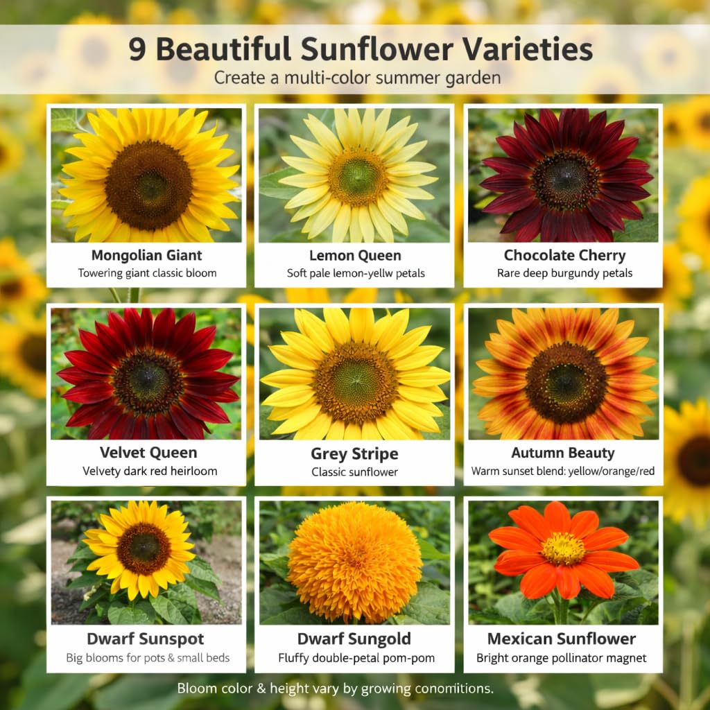 NatureZ Edge Giant sunflower seeds grow towering plants for dramatic garden accents.