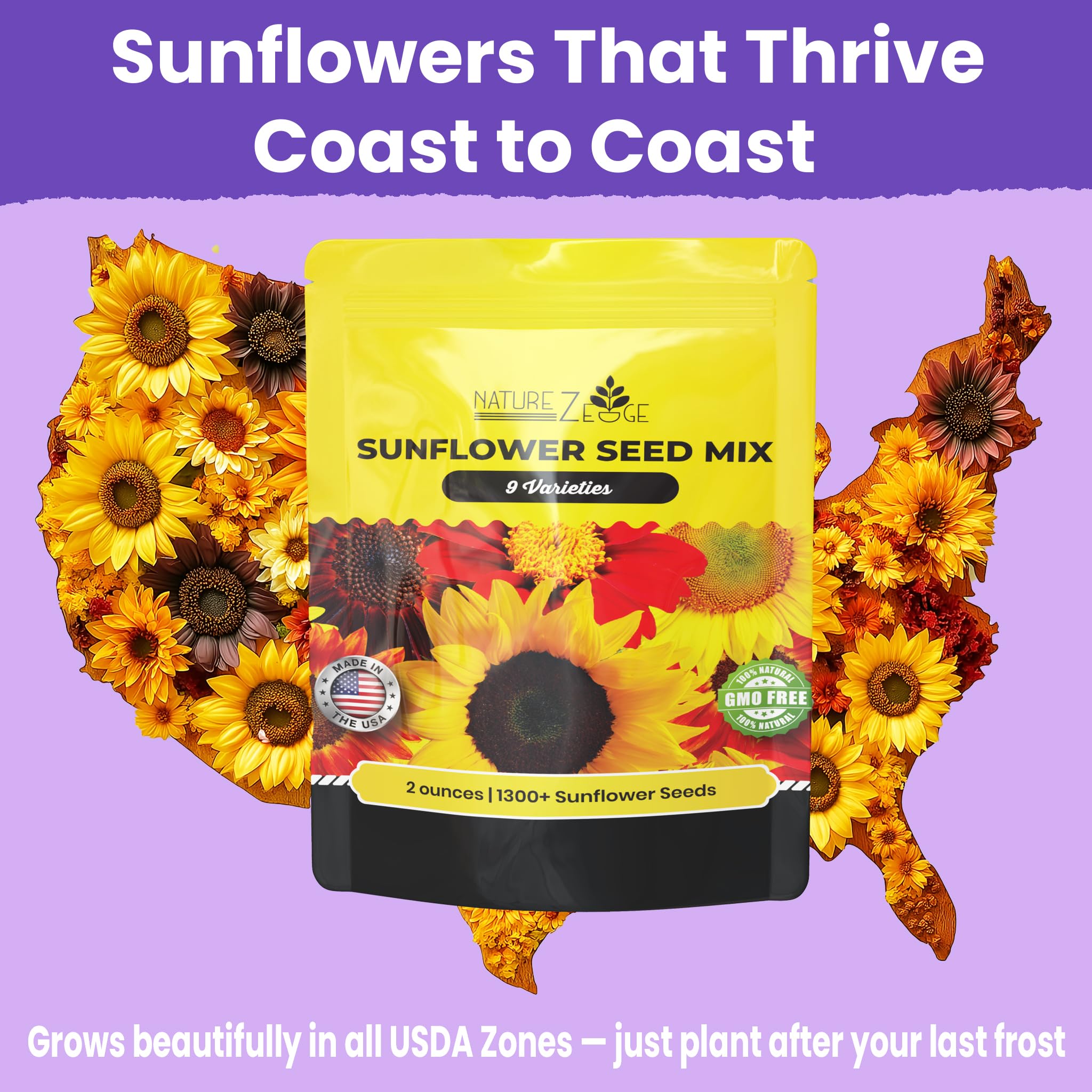 NatureZ Edge Varieties assortment seeds let you plant diverse sunflowers this season.