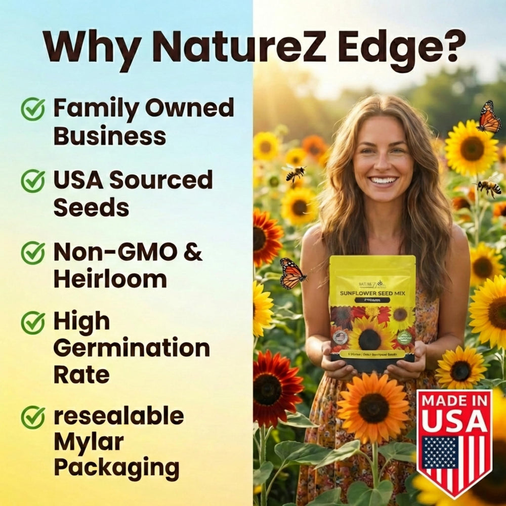NatureZ Edge Velvet Queen seeds provide deep-toned blooms for dramatic bouquets.