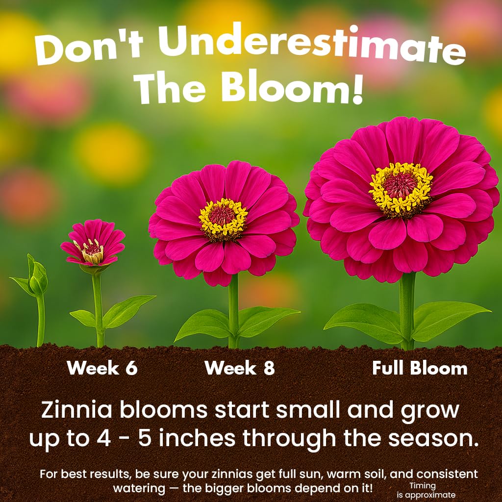 NatureZ Edge Zinnia Seeds suitable for pots and garden beds.