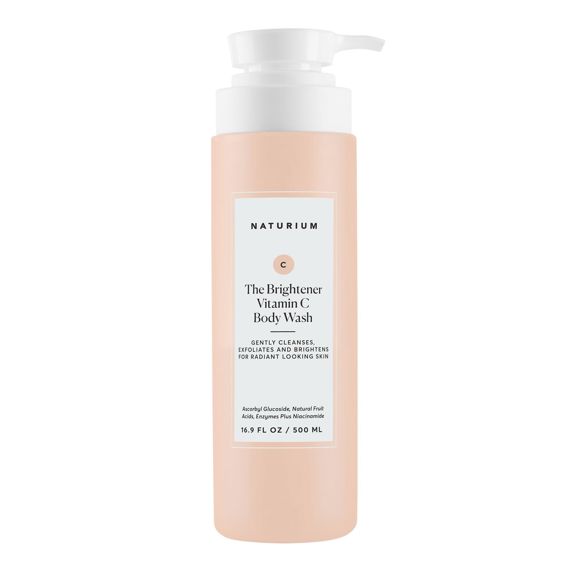 Naturium The Brightener Vitamin C Body Wash bottle front for radiant skin