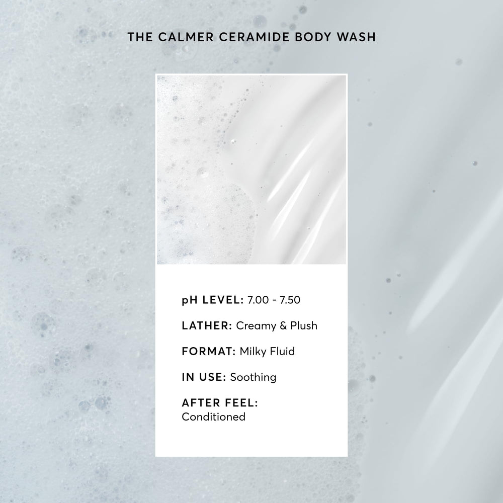 Naturium Calmer Ceramide Body Wash oats close-up signaling calming properties
