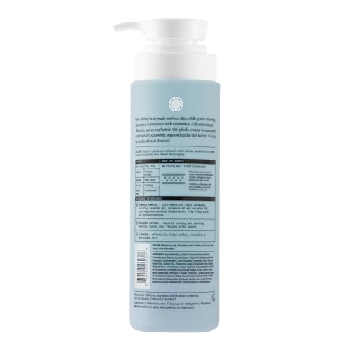 Naturium Calmer Ceramide Body Wash pump showing easy daily cleanse for dry skin