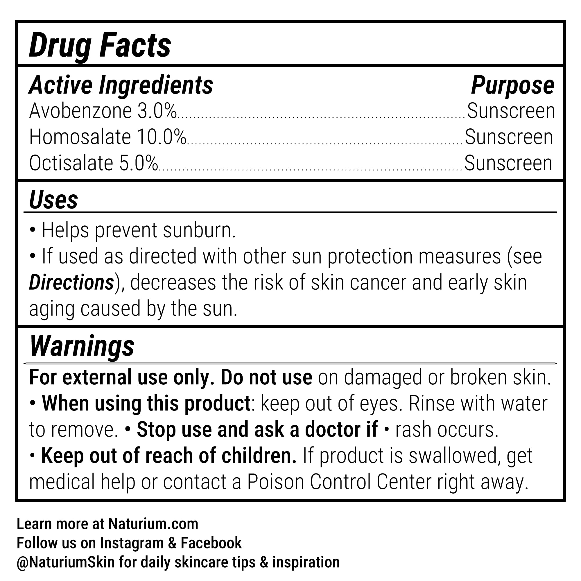 Ingredients and texture details of Naturium Dew-Glow Moisturizer SPF 50