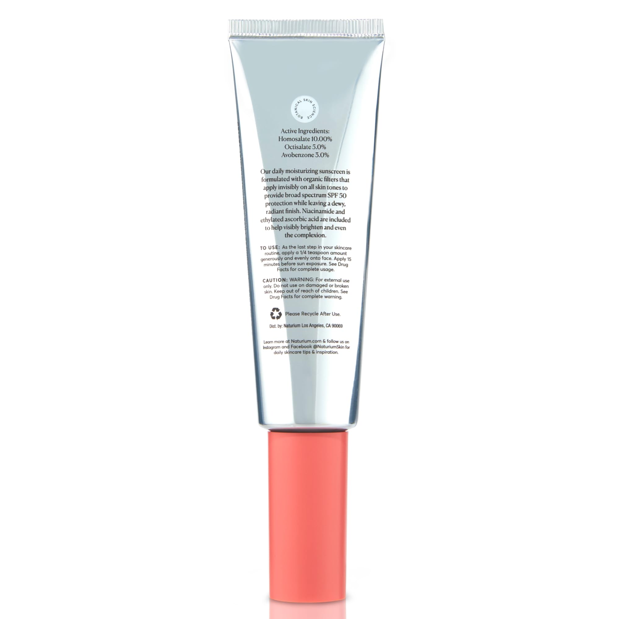 Swatch of Naturium Dew-Glow Moisturizer SPF 50 on wrist with glow