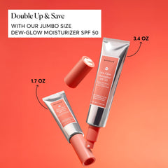Naturium Dew-Glow Moisturizer SPF 50 used as a makeup base under foundation