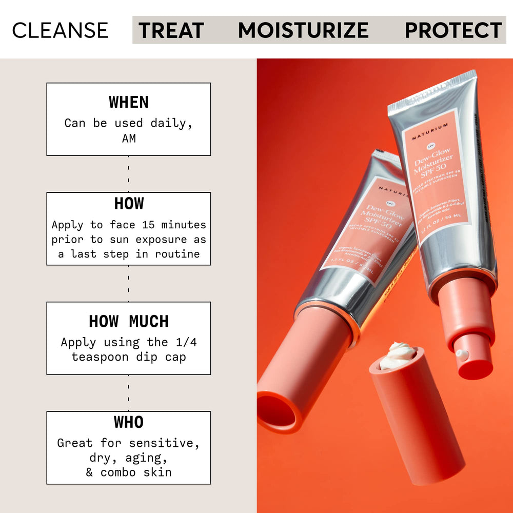 Naturium Dew-Glow SPF 50 PA++++ swatch showing dewy finish.